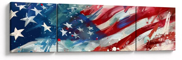Obraz - Vlajka USA (170x50 cm)