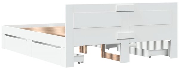 Rám postele s čelem bez matrace bílý 160x200 cm 3295548