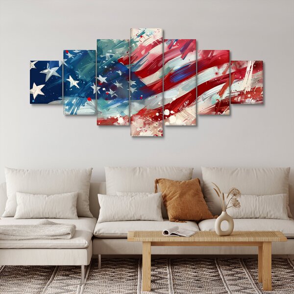 Obraz - Vlajka USA (210x100 cm)