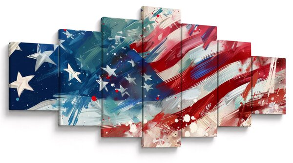 Obraz - Vlajka USA (210x100 cm)