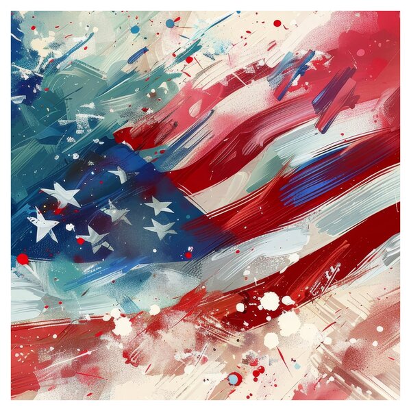 Obraz - Vlajka USA (30x30 cm)