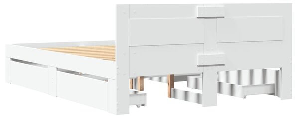 Rám postele s čelem bez matrace bílý 120x200 cm 3295569