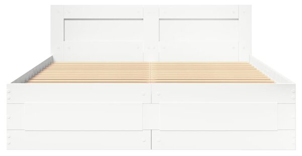 Rám postele s čelem bez matrace bílý 120x200 cm 3295569