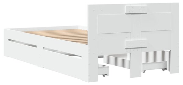 Rám postele s čelem bez matrace bílý 100x200 cm 3295576