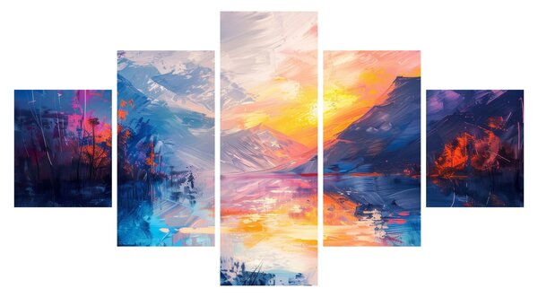 Obraz - Malba krajiny (125x70 cm)