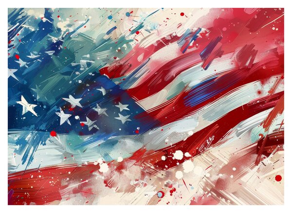 Obraz - Vlajka USA (70x50 cm)