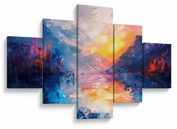 Obraz - Malba krajiny (125x70 cm)