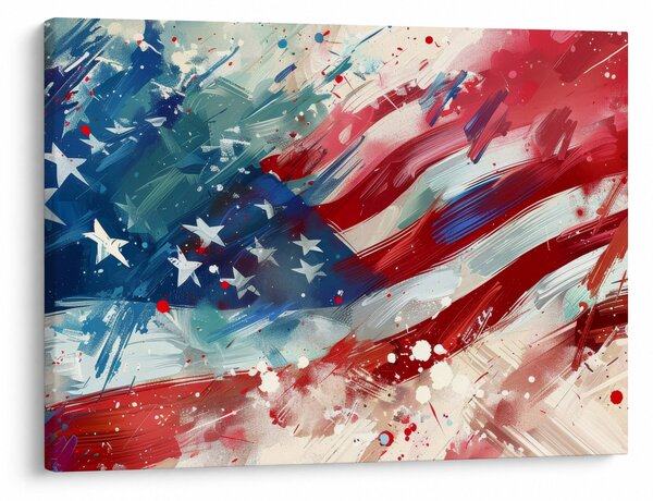 Obraz - Vlajka USA (70x50 cm)