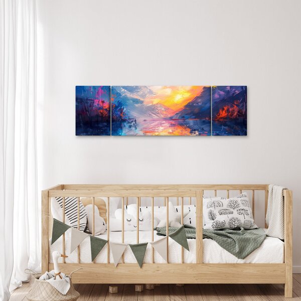 Obraz - Malba krajiny (170x50 cm)