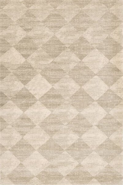 Kusový koberec vlněný Agnella Agnus Checkered Béžový Rozměr: 133x195 cm