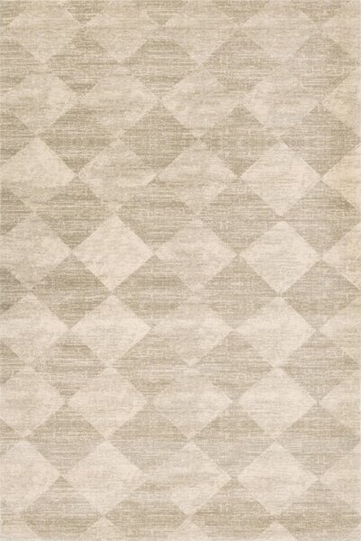 Kusový koberec vlněný Agnella Agnus Checkered Béžový Rozměr: 133x195 cm