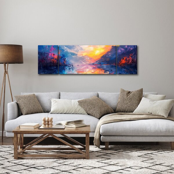 Obraz - Malba krajiny (170x50 cm)
