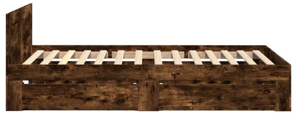 Rám postele s čelem kouřový dub 75 x 190 cm kompozitní dřevo 3295622