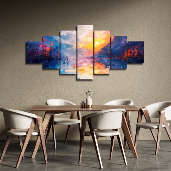 Obraz - Malba krajiny (210x100 cm)