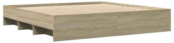 Rám postele bez matrace dub sonoma 180x200cm kompozitní dřevo 3295634