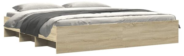 Rám postele bez matrace dub sonoma 180x200cm kompozitní dřevo 3295634