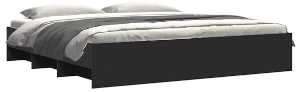 Rám postele bez matrace černý 180x200cm Dřevěné konstrukce 3295633