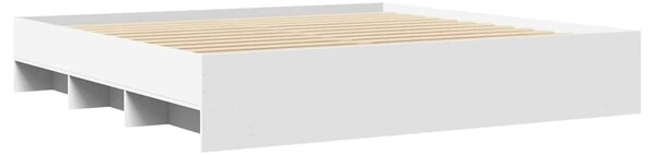 Rám postele bez matrace bílý 180x200cm Dřevěné konstrukce 3295632