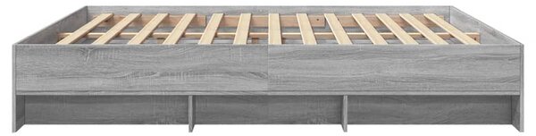 Rám postele šedý sonoma 200 x 200 cm kompozitní dřevo 3295630