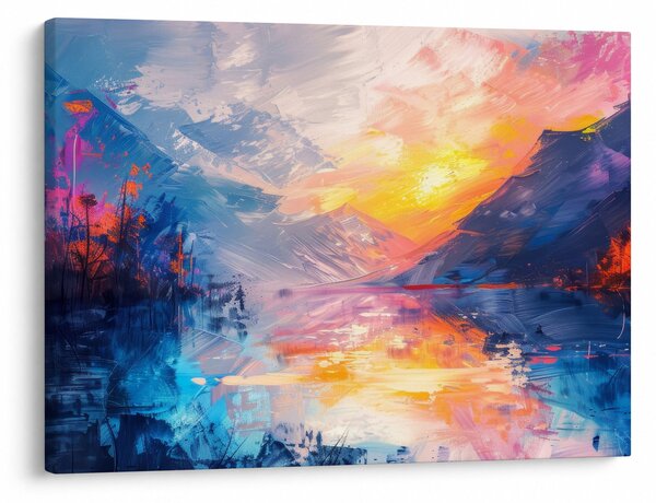 Obraz - Malba krajiny (70x50 cm)