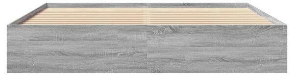 Rám postele šedý sonoma 200 x 200 cm kompozitní dřevo 3295630