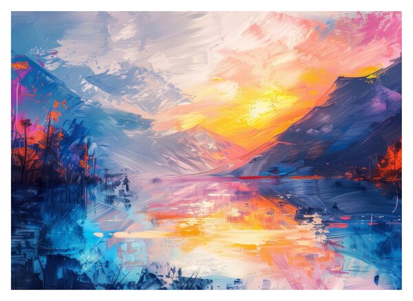 Obraz - Malba krajiny (70x50 cm)