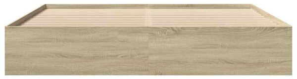 Rám postele bez matrace dub sonoma 180x200cm kompozitní dřevo 3295634