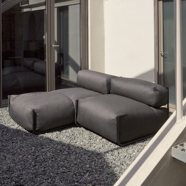 Kave Home Tmavě šedý zahradní modul Square 101 x 101 cm