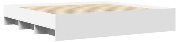 Rám postele bez matrace bílý 180x200cm Dřevěné konstrukce 3295632