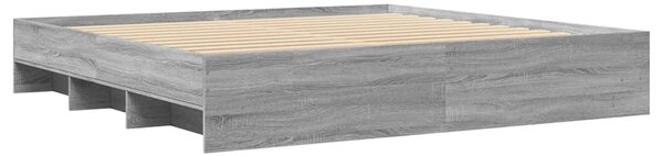 Rám postele šedý sonoma 200 x 200 cm kompozitní dřevo 3295630