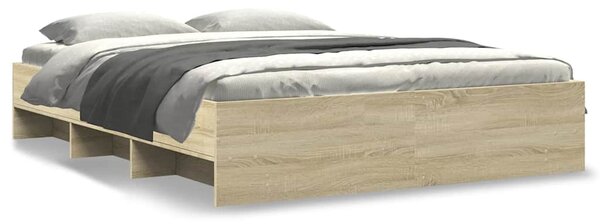 Rám postele bez matrace dub sonoma 150x200 cm kompozitní dřevo 3295648