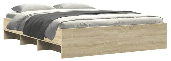 Rám postele bez matrace dub sonoma 150x200 cm kompozitní dřevo 3295648