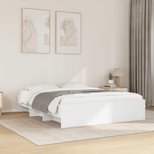 Rám postele bílý 150 x 200 cm kompozitní dřevo 3295646