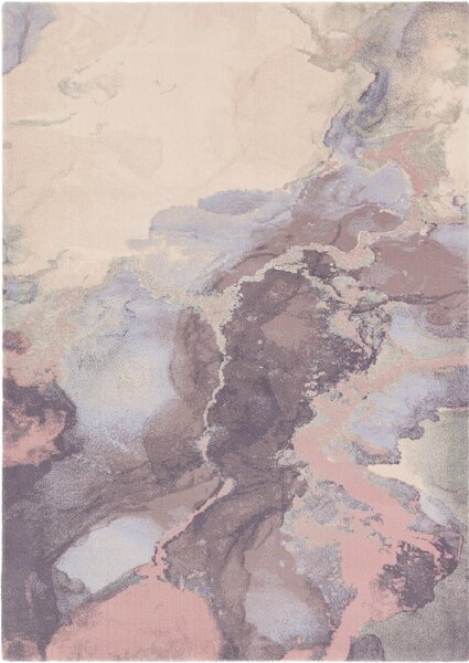 Kusový koberec vlněný Agnella Agnus Jaspin Alabaster Abstraktní Béžový Růžový Rozměr: 170x240 cm