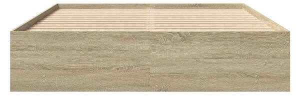 Rám postele bez matrace dub sonoma 150x200 cm kompozitní dřevo 3295648