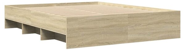 Rám postele bez matrace dub sonoma 150x200 cm kompozitní dřevo 3295648
