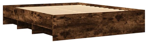 Rám postele bez matrace kouřový dub 150x200 cm kompozitní dřevo 3295650