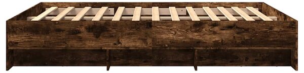 Rám postele bez matrace kouřový dub 150x200 cm kompozitní dřevo 3295650
