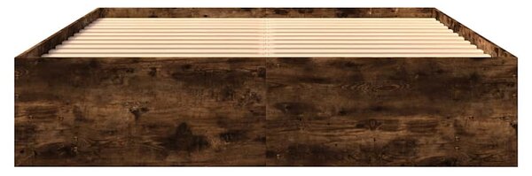 Rám postele bez matrace kouřový dub 150x200 cm kompozitní dřevo 3295650