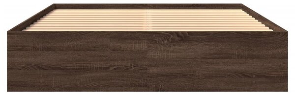Rám postele bez matrace hnědý dub 150 x 200 cm kompozitní dřevo 3295652