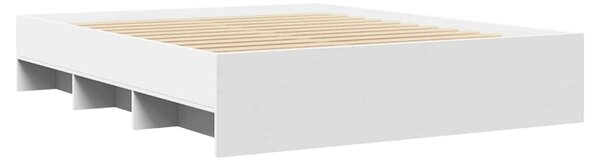 Rám postele bílý 150 x 200 cm kompozitní dřevo 3295646