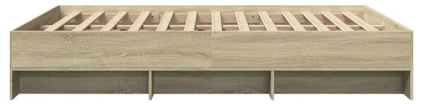 Rám postele bez matrace dub sonoma 150x200 cm kompozitní dřevo 3295648