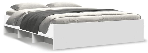 Rám postele bílý 150 x 200 cm kompozitní dřevo 3295646