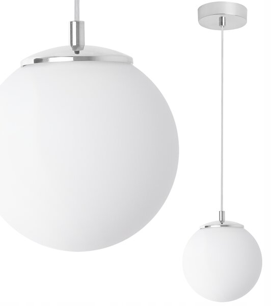Závěsná lampa Light Home stříbrná koule 15 cm E14