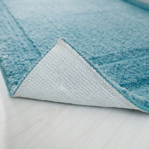 Hebká koupelnová předložka z mikrovlákna s extra vysokou gramáží blankytná WC 50x40 cm
