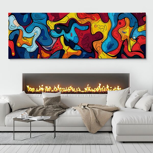 Obraz na plátně - Chaos v tanci FeelHappy.cz Velikost obrazu (šířka x výška): 60 x 20 cm