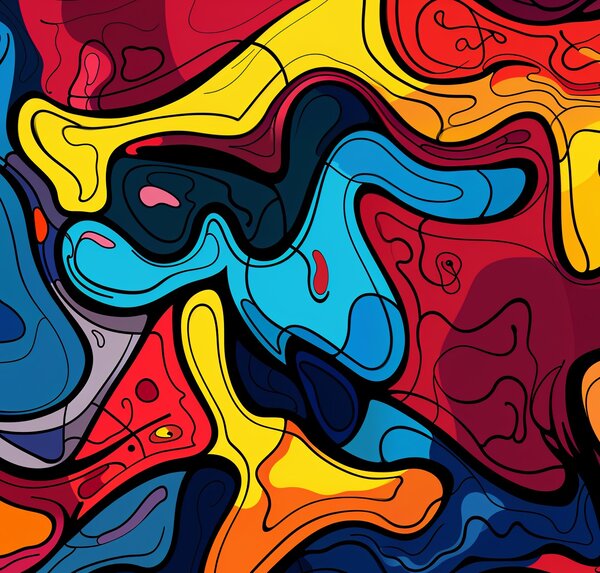 Obraz na plátně - Chaos v tanci FeelHappy.cz Velikost obrazu (šířka x výška): 60 x 20 cm