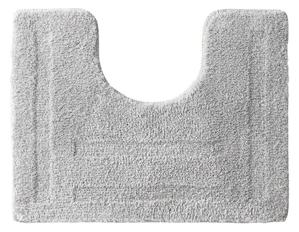 Hebká koupelnová předložka z mikrovlákna s extra vysokou gramáží šedá WC 50x40 cm