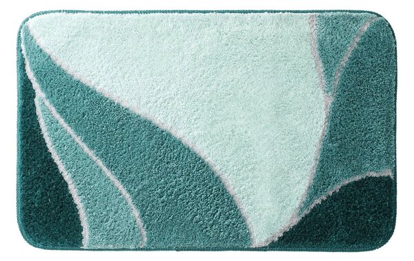 Velmi hebká a hustá koupelnová předložka, motiv Rostliny blankytná WC 50x40 cm