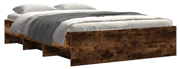 Rám postele bez matrace kouřový dub 120x190 cm kompozitní dřevo 3295699